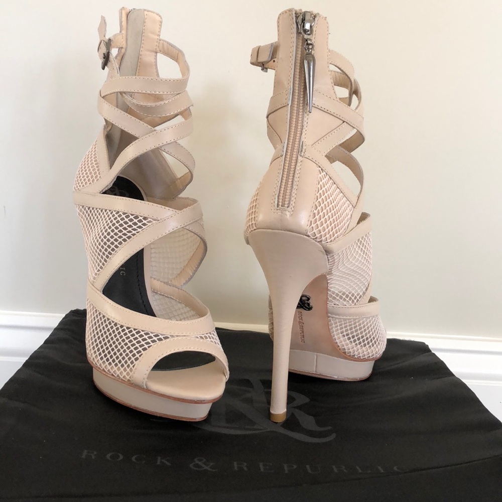 Rock & Republic Paulina nude heels (5”) size 7